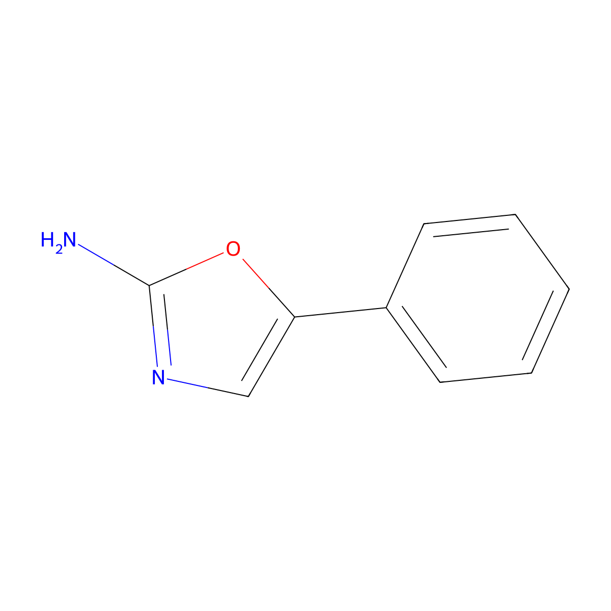 5-Phenyl-1,3-oxazol-2-amine molecular structure, CAS 6826-24-0