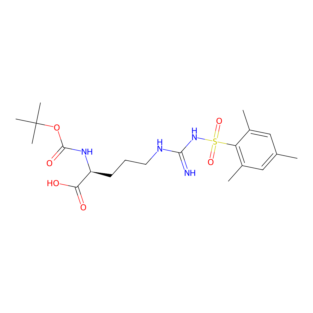 Boc-Arg(Mts)-OH molecular structure, CAS 68262-71-5