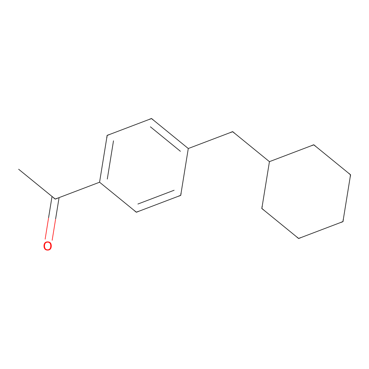 1-[4-(Cyclohexylmethyl)phenyl]ethanone molecular structure, CAS 68266-59-1