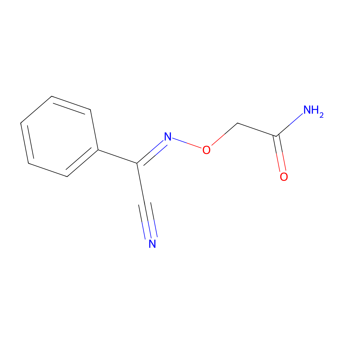 Acetamide, 2-[[(cyanophenylmethylene)amino]oxy]- molecular structure, CAS 68272-09-3