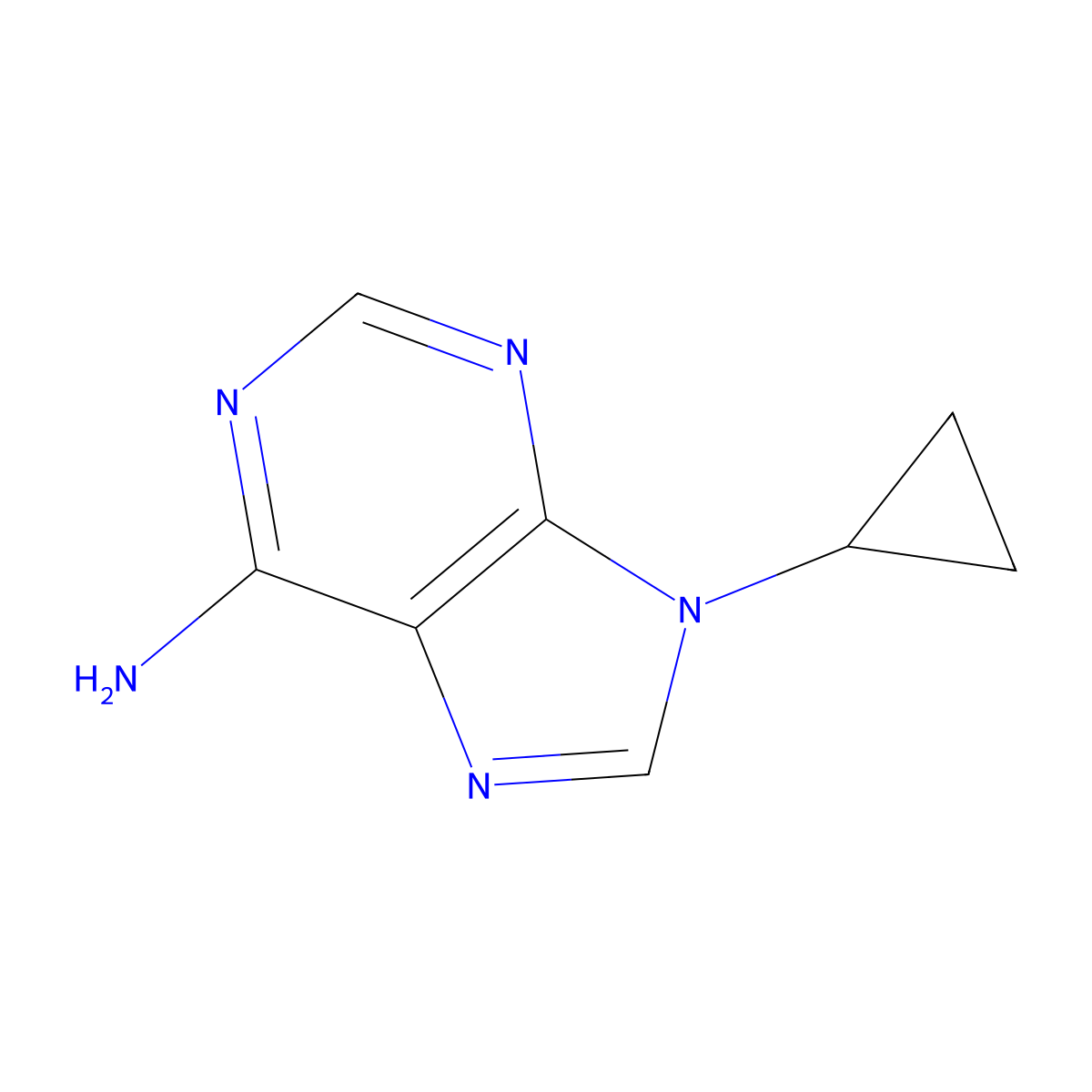 9-cyclopropyl-9H-purin-6-amine molecular structure, CAS 682730-88-7