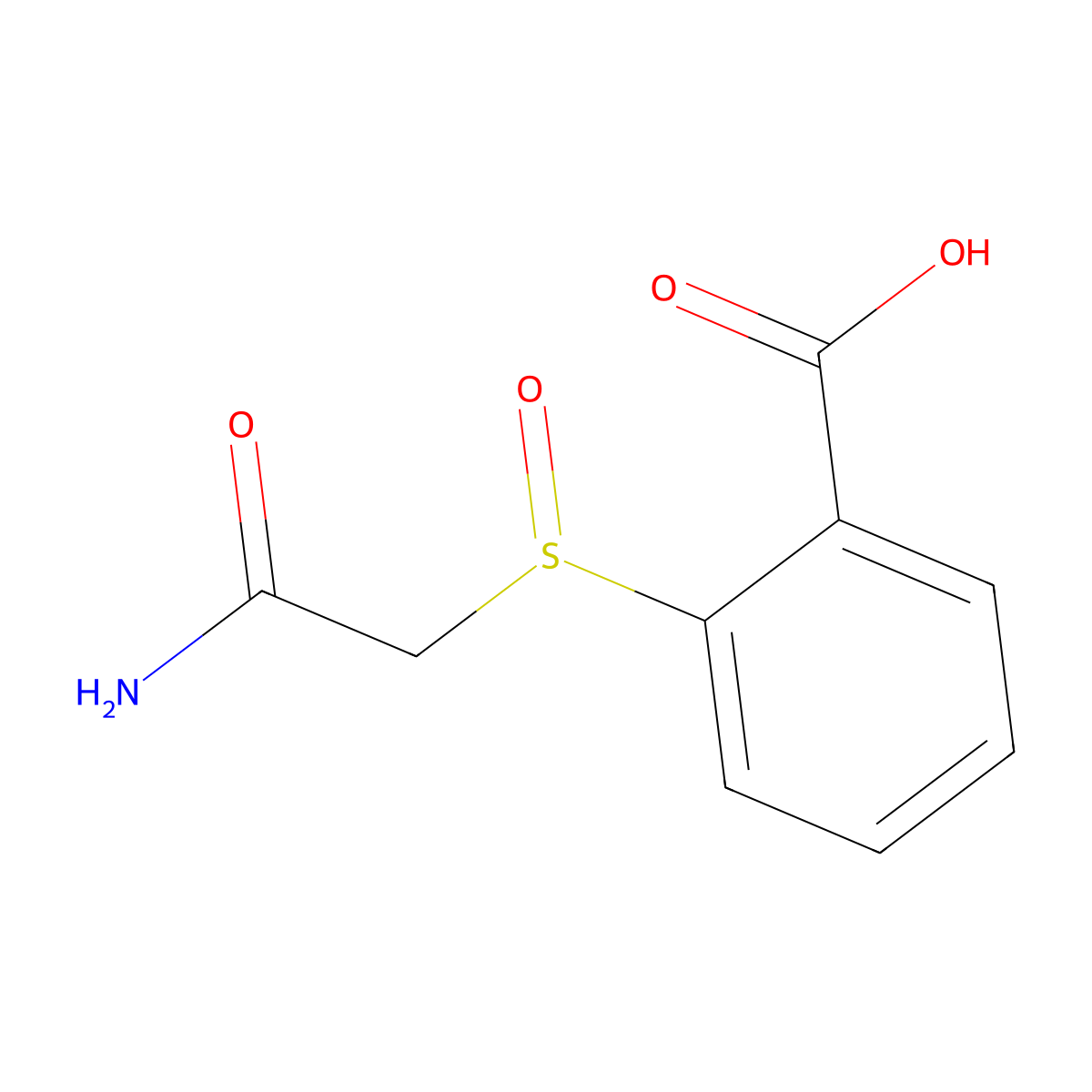 2-(Carbamoylmethanesulfinyl)benzoic acid molecular structure, CAS 682749-23-1