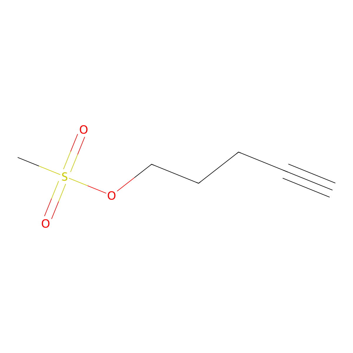 Pent-4-yn-1-yl methanesulfonate molecular structure, CAS 68275-03-6