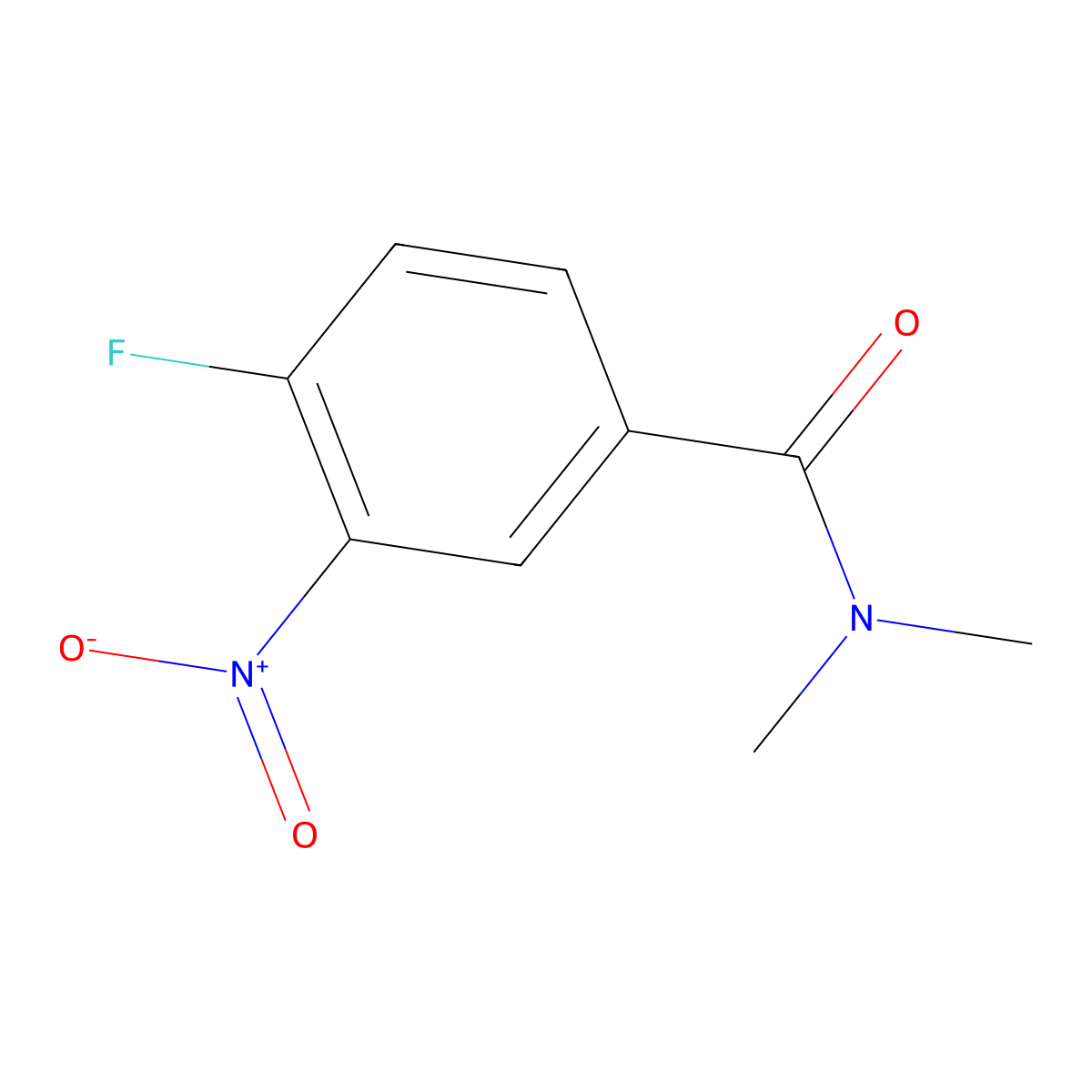 4-fluoro-N,N-dimethyl-3-nitrobenzamide molecular structure, CAS 682757-41-1