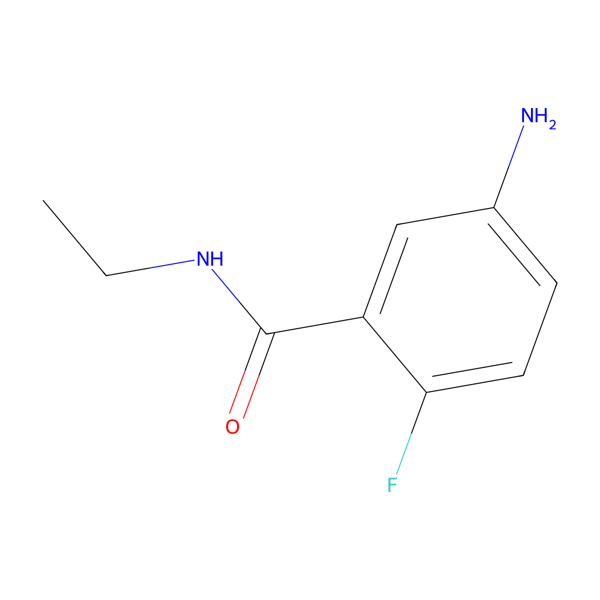 5-amino-N-ethyl-2-fluorobenzamide molecular structure, CAS 682757-55-7