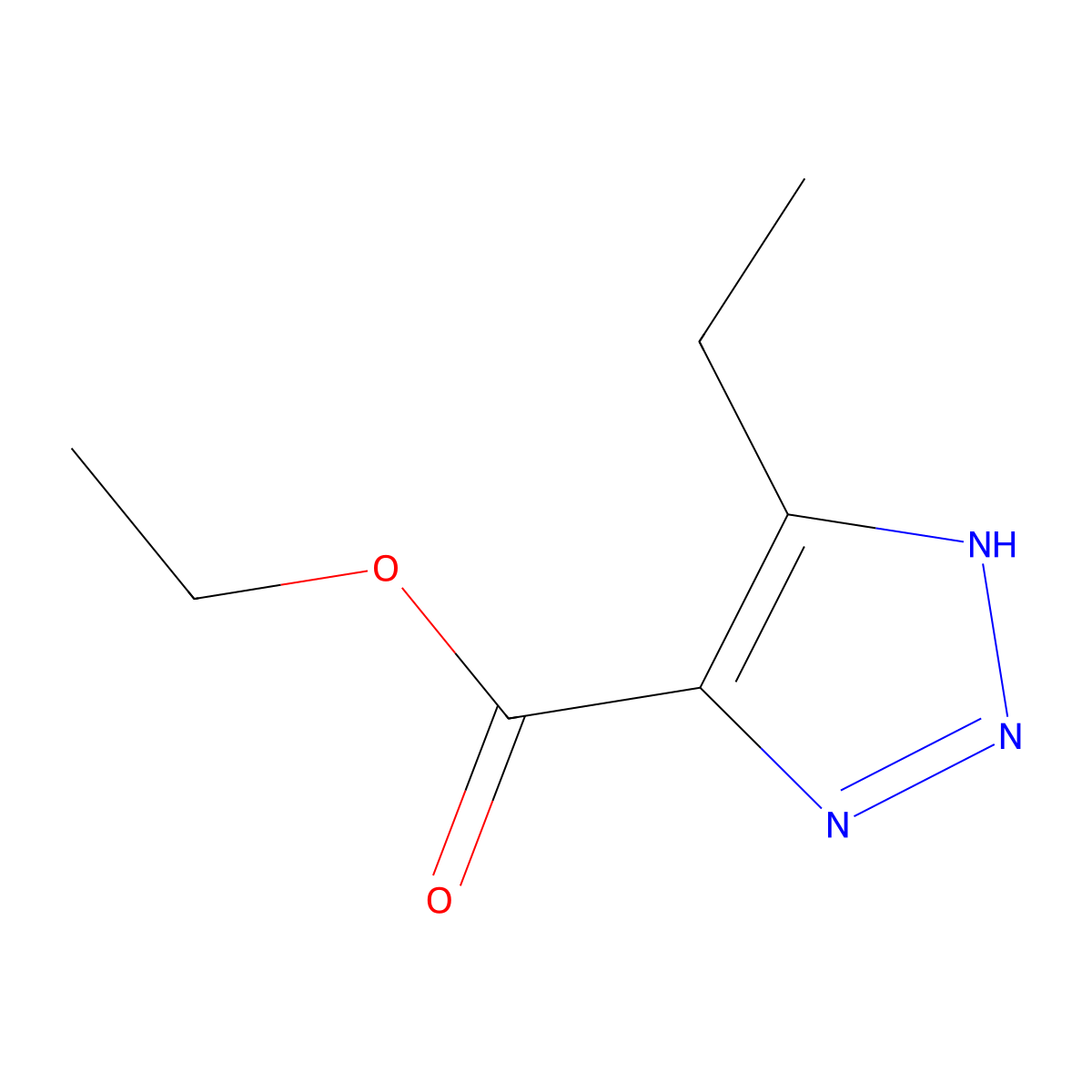 Ethyl 4-ethyl-1H-1,2,3-triazole-5-carboxylate molecular structure, CAS 682757-68-2