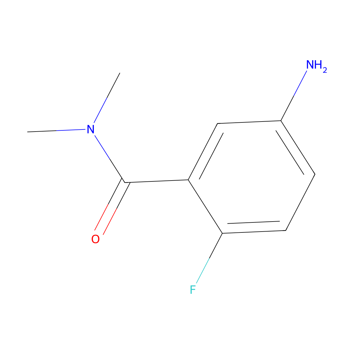 5-amino-2-fluoro-N,N-dimethylbenzamide molecular structure, CAS 682757-75-1