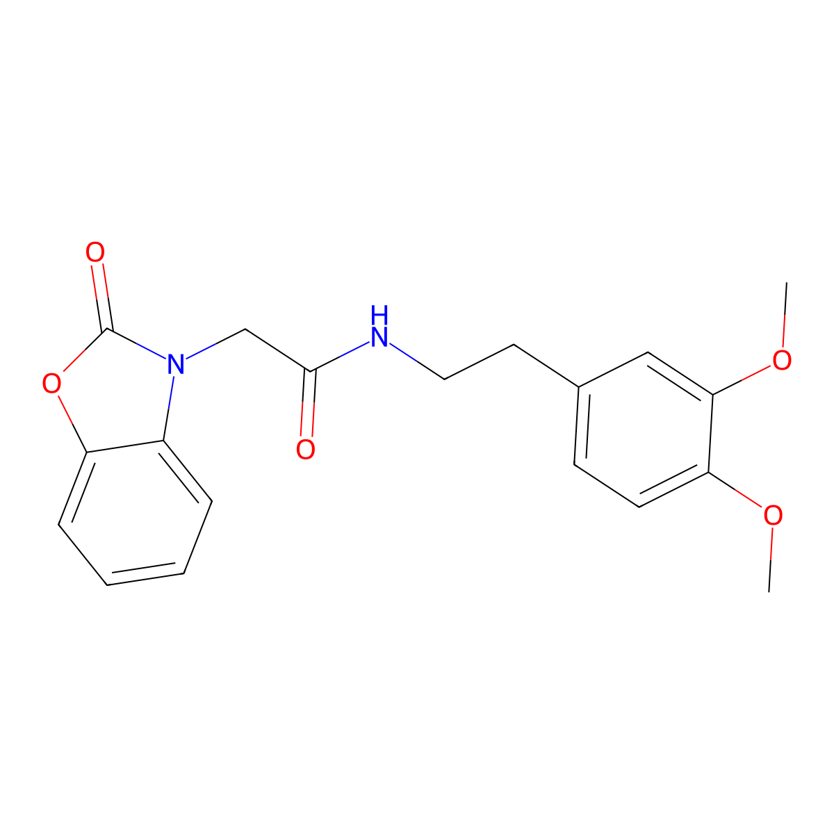 N-[2-(3,4-dimethoxyphenyl)ethyl]-2-(2-oxo-1,3-benzoxazol-3(2H)-yl)acetamide molecular structure, CAS 682759-12-2