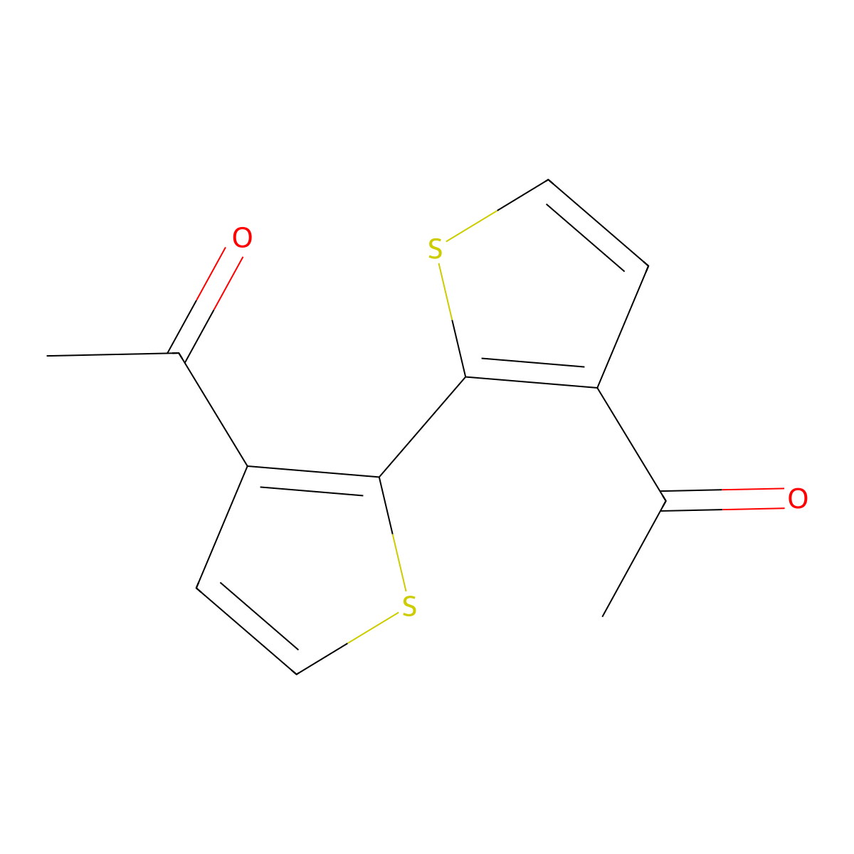 1,1'-([2,2'-Bithiophene]-3,3'-diyl)bis(ethan-1-one) molecular structure, CAS 68276-17-5