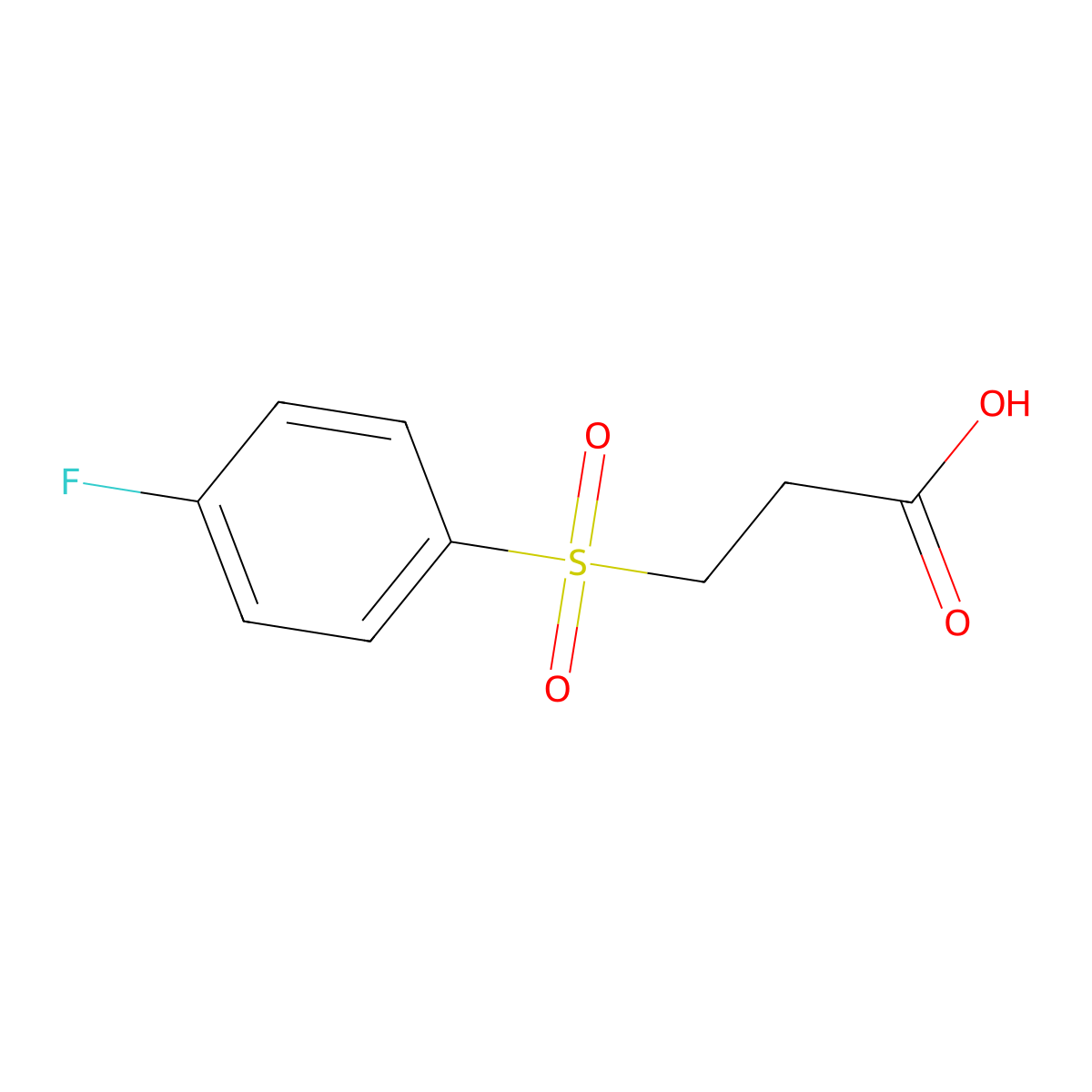 3-(4-Fluorobenzenesulfonyl)propanoic acid molecular structure, CAS 682760-24-3