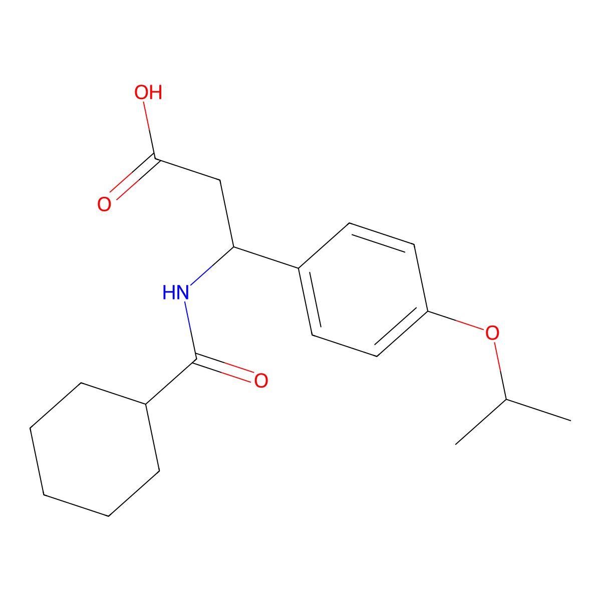 3-[(Cyclohexylcarbonyl)amino]-3-(4-isopropoxyphenyl)propanoic acid molecular structure, CAS 682760-56-1