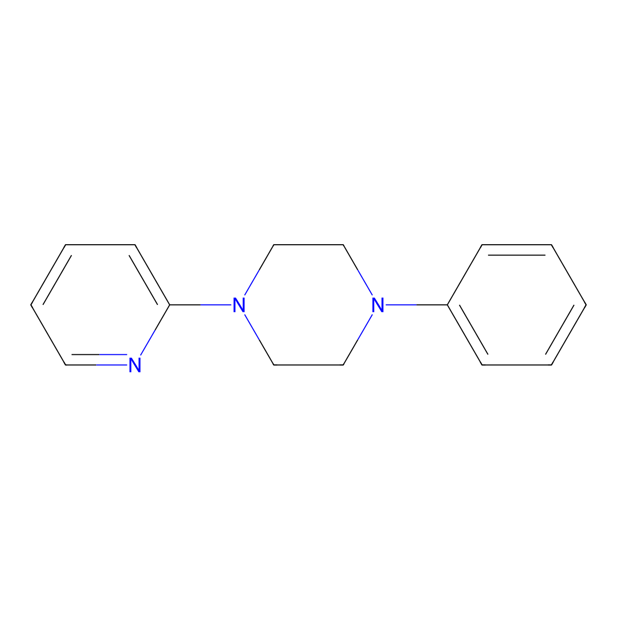 1-Phenyl-4-(pyridin-2-yl)piperazine molecular structure, CAS 682773-53-1