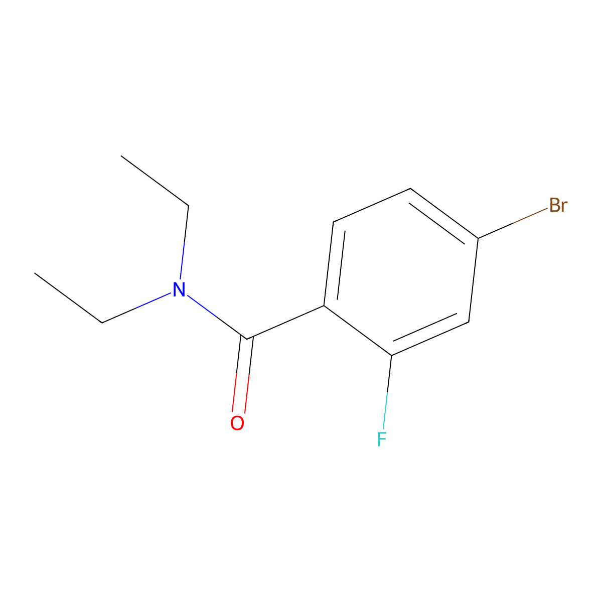 4-Bromo-N,N-diethyl-2-fluorobenzamide molecular structure, CAS 682778-07-0