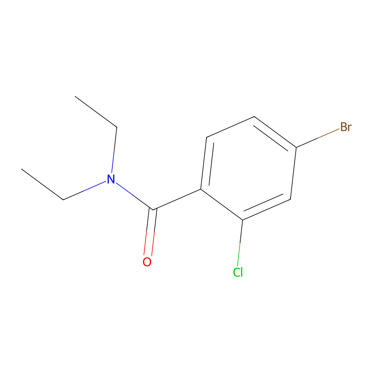 N,N-Diethyl 4-bromo-2-chlorobenzamide molecular structure, CAS 682778-17-2