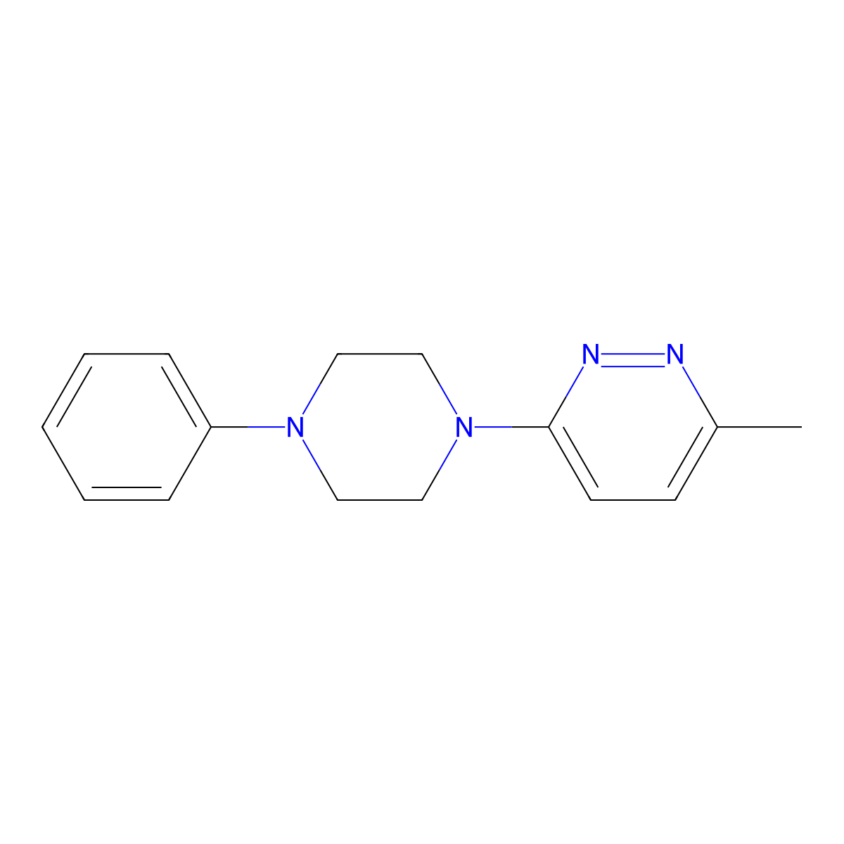 3-Methyl-6-(4-phenylpiperazin-1-yl)pyridazine molecular structure, CAS 682779-99-3