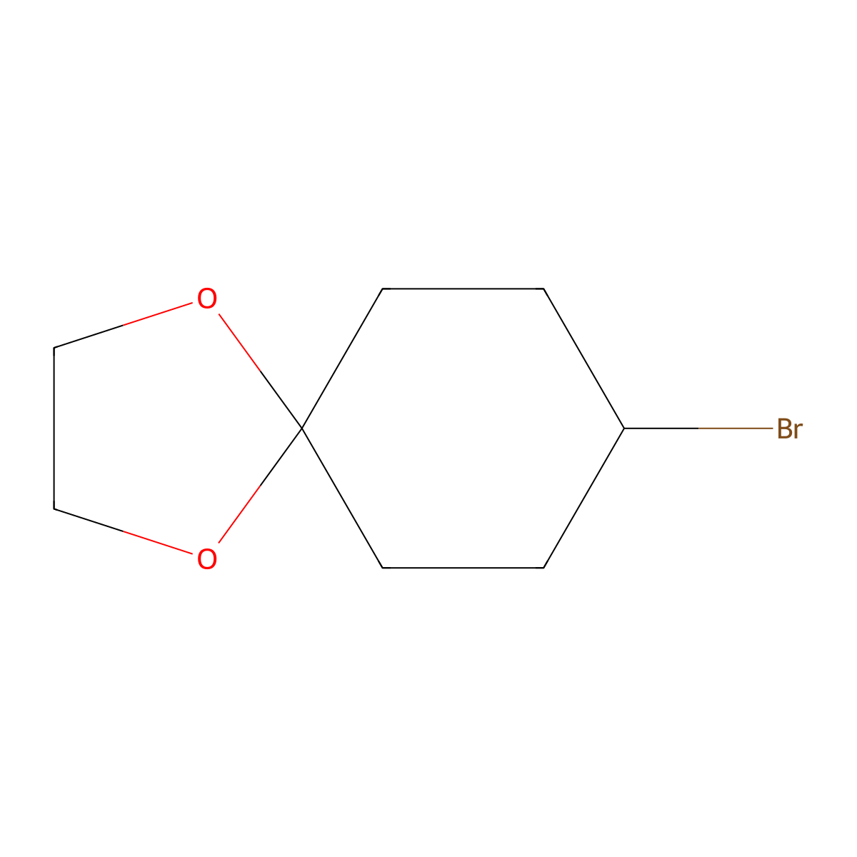 8-Bromo-1,4-dioxaspiro[4.5]decane molecular structure, CAS 68278-51-3