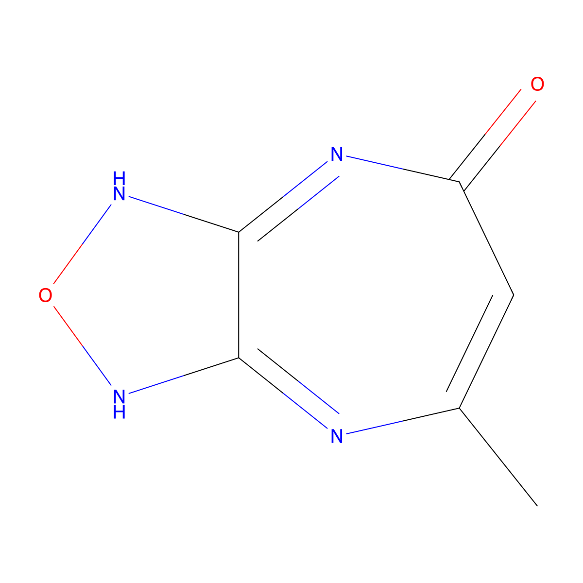7-methyl-4H-[1,2,5]oxadiazolo[3,4-b][1,4]diazepin-5(8H)-one molecular structure, CAS 68278-52-4