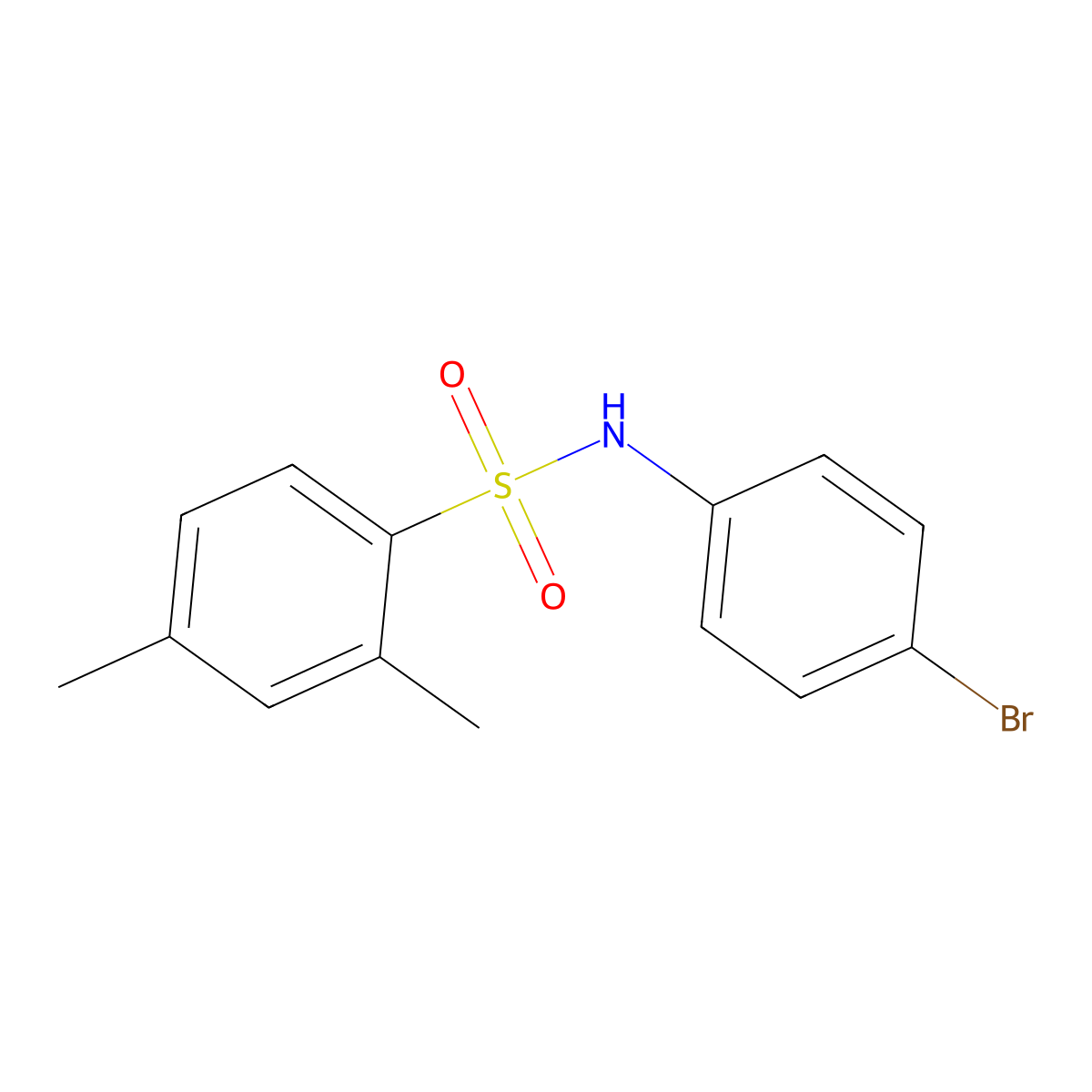 N-(4-bromophenyl)-2,4-dimethylbenzenesulfonamide molecular structure, CAS 682784-65-2