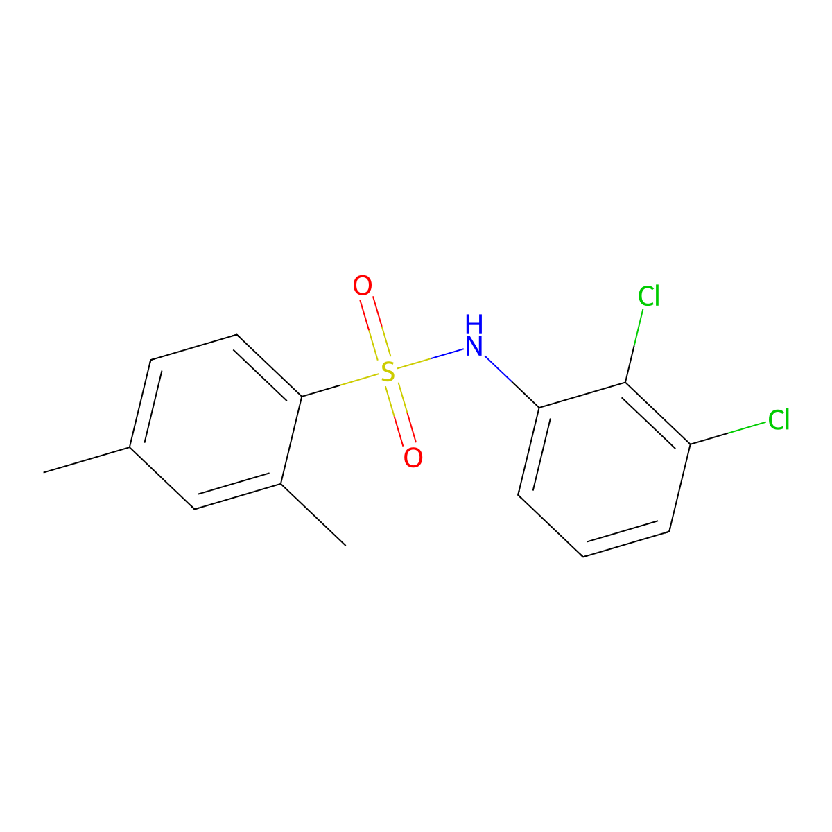 N-(2,3-dichlorophenyl)-2,4-dimethylbenzenesulfonamide molecular structure, CAS 682785-39-3