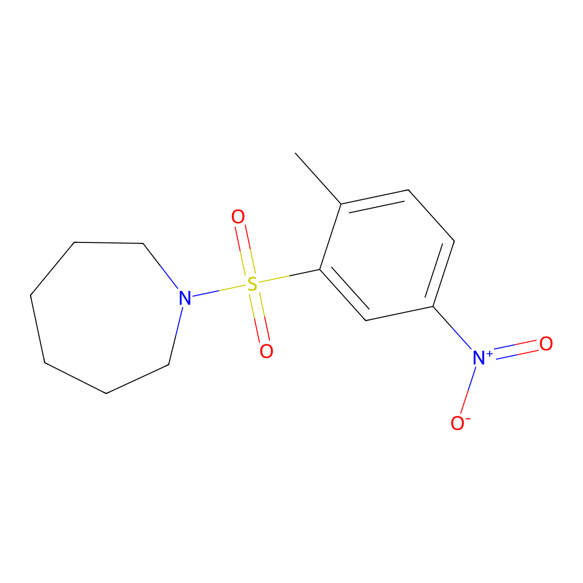 1-((2-Methyl-5-nitrophenyl)sulfonyl)azepane molecular structure, CAS 682786-38-5