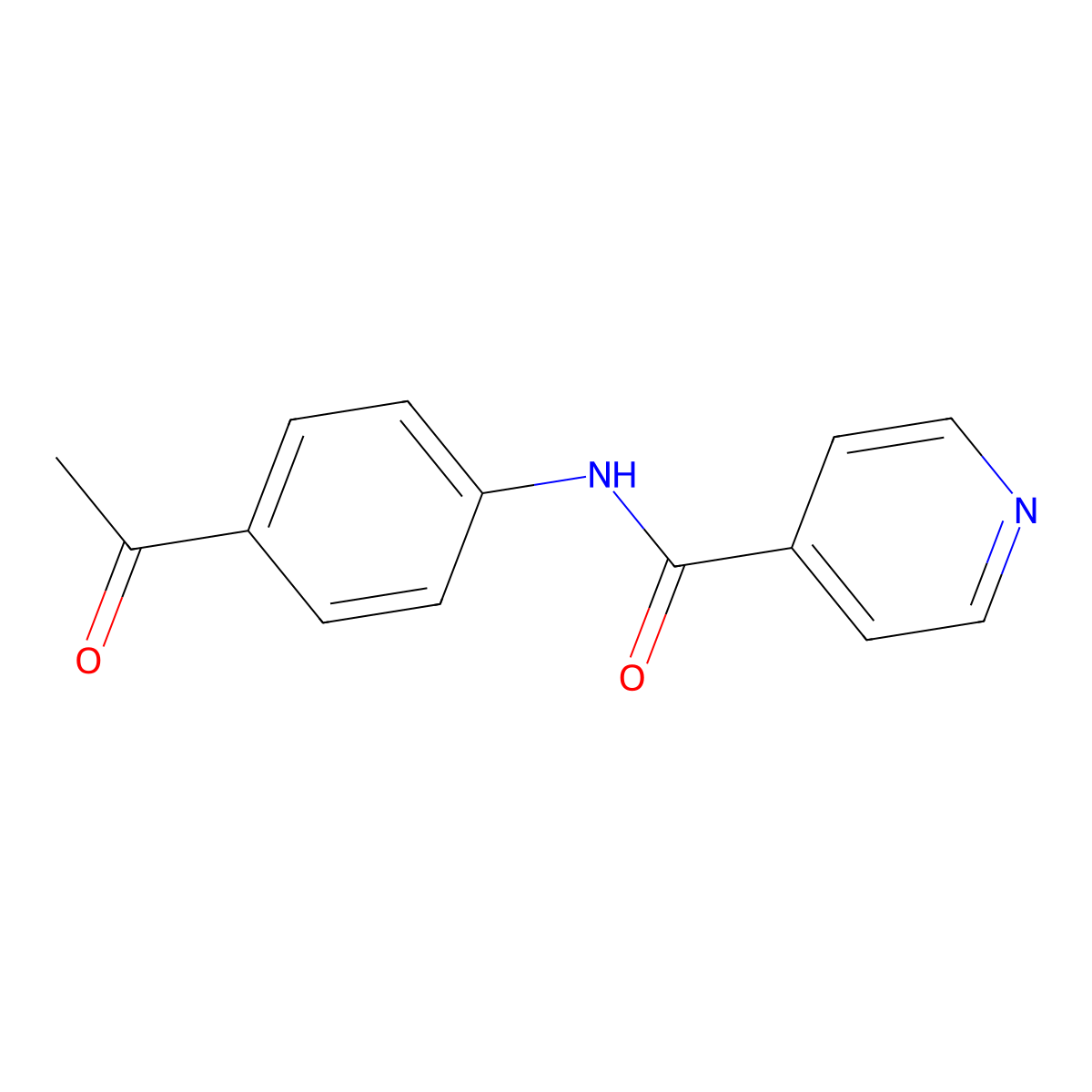 N-(4-acetylphenyl)isonicotinamide molecular structure, CAS 68279-83-4