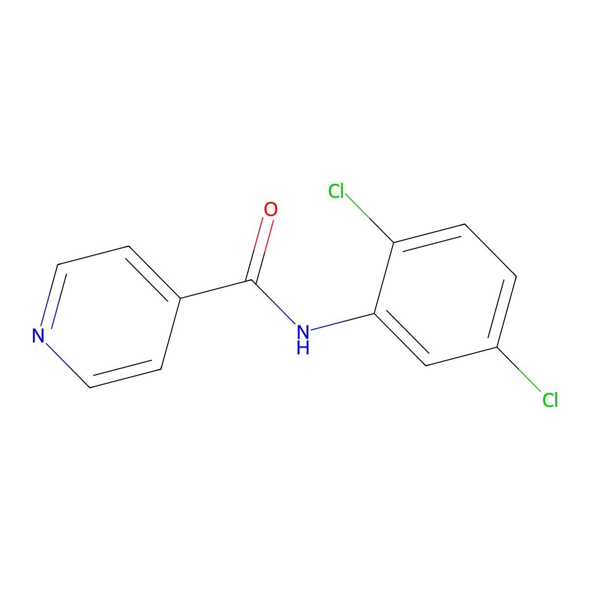 N-(2,5-dichlorophenyl)pyridine-4-carboxamide molecular structure, CAS 68279-88-9