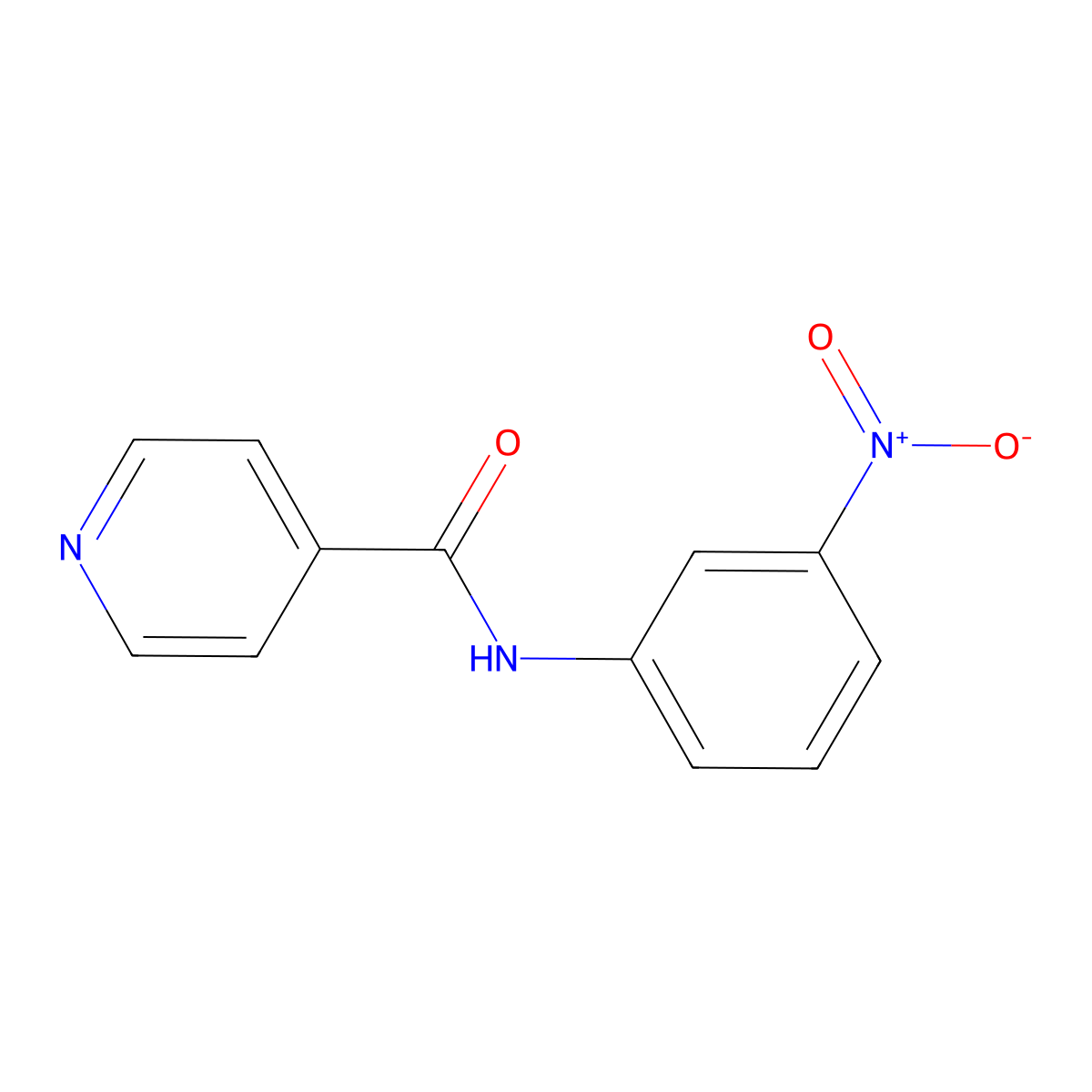 N-(3-nitrophenyl)isonicotinamide molecular structure, CAS 68279-91-4