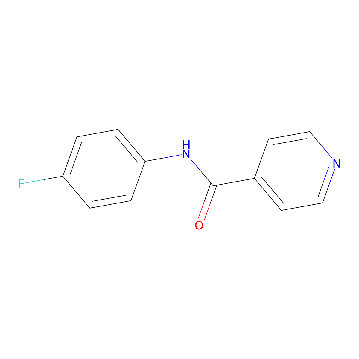 N-(4-fluorophenyl)isonicotinamide molecular structure, CAS 68279-93-6