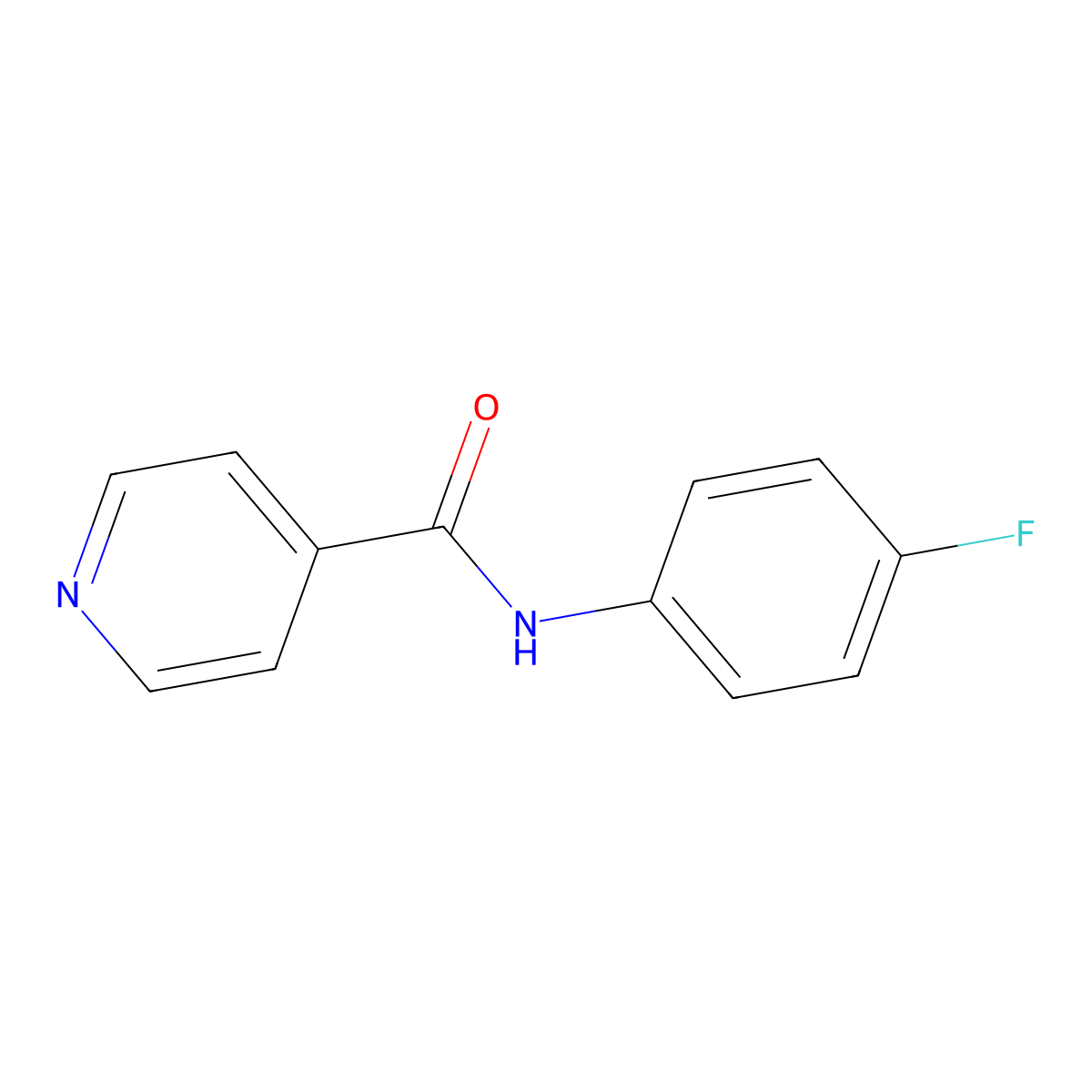 N-(4-fluorophenyl)isonicotinamide molecular structure, CAS 68279-93-6