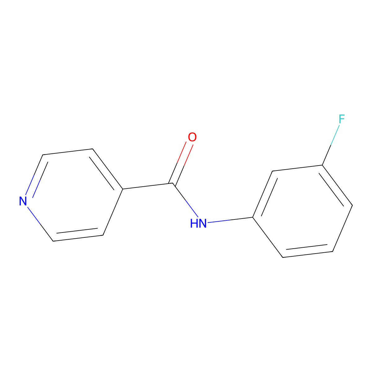 N-(3-Fluorophenyl)-4-pyridinecarboxamide molecular structure, CAS 68279-94-7