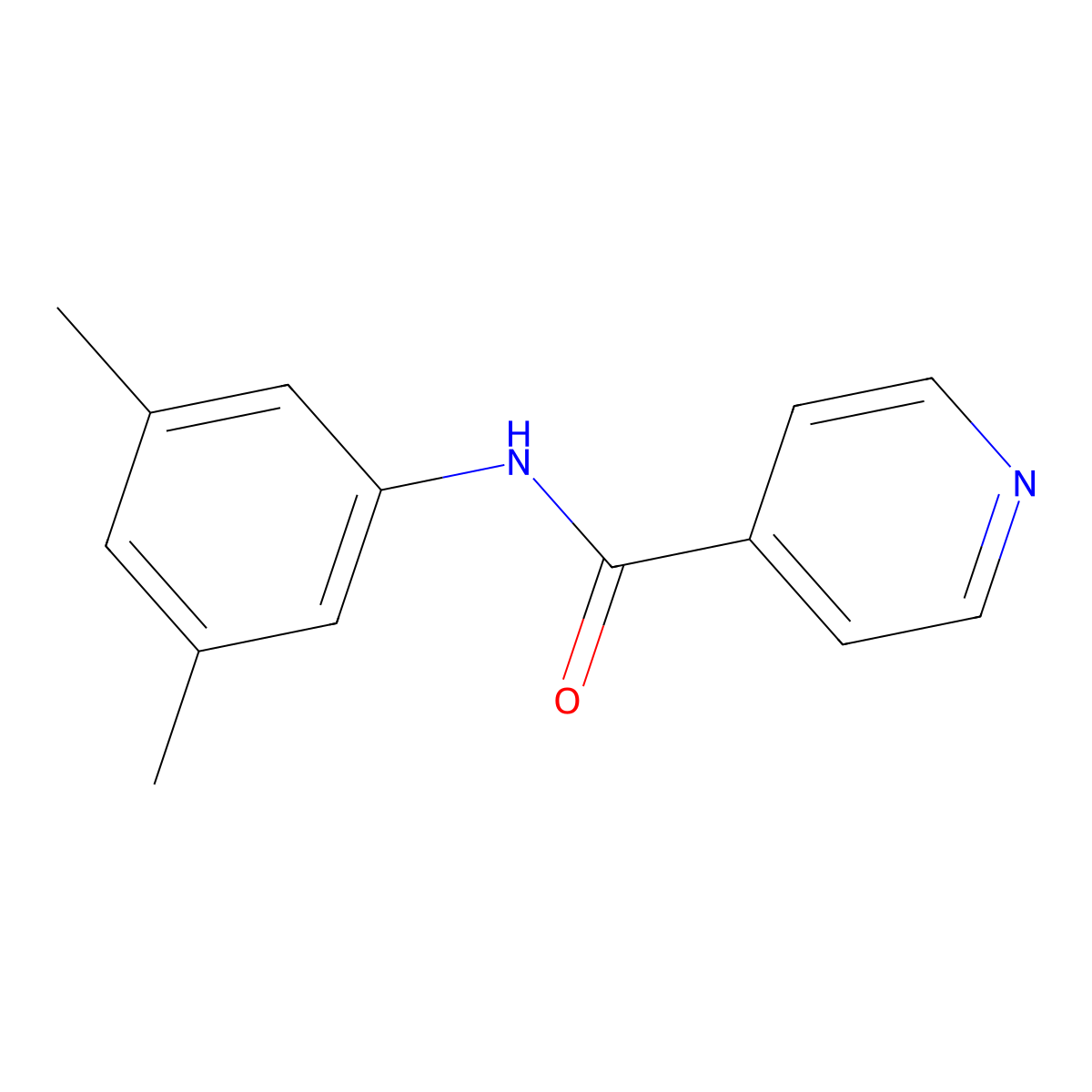 N-(3,5-dimethylphenyl)pyridine-4-carboxamide molecular structure, CAS 68279-99-2