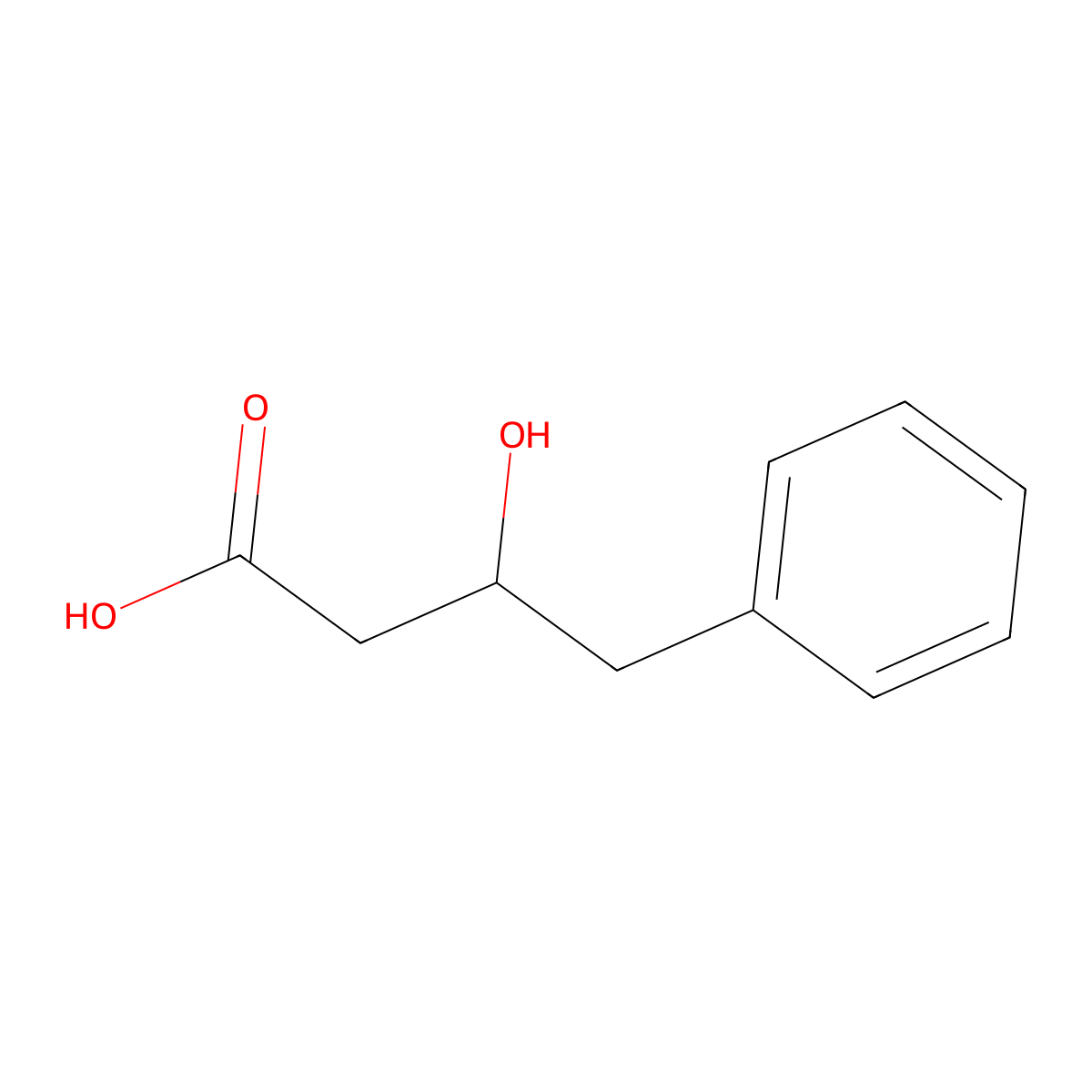 3-Hydroxy-4-phenylbutanoic acid molecular structure, CAS 6828-41-7