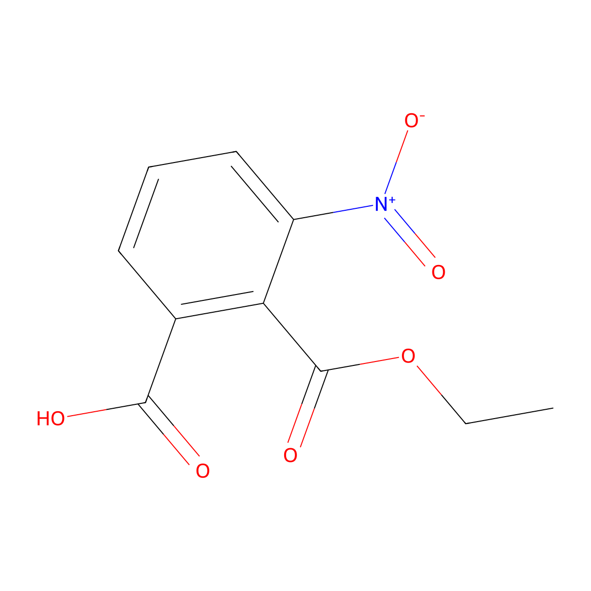 2-Carbethoxy-3-nitrobenzoic acid molecular structure, CAS 6828-46-2
