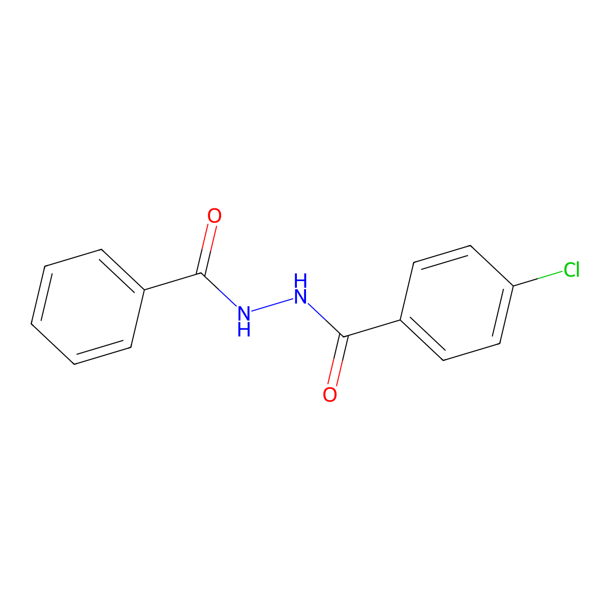 1-Benzoyl-2-(4-chlorobenzoyl)hydrazine molecular structure, CAS 6828-55-3