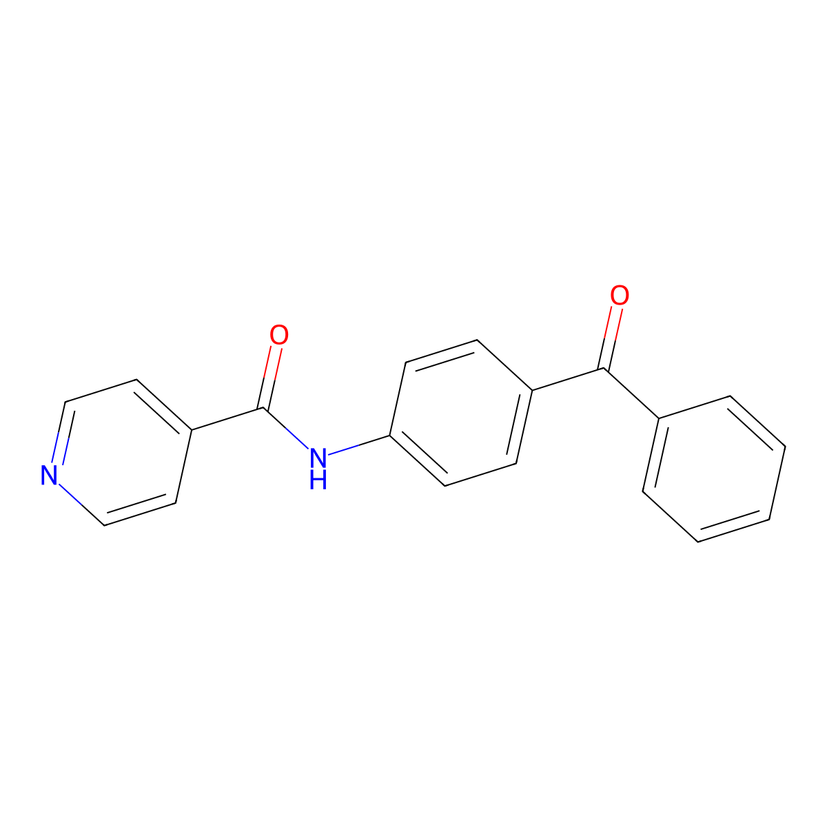 N-(4-benzoylphenyl)isonicotinamide molecular structure, CAS 68280-09-1
