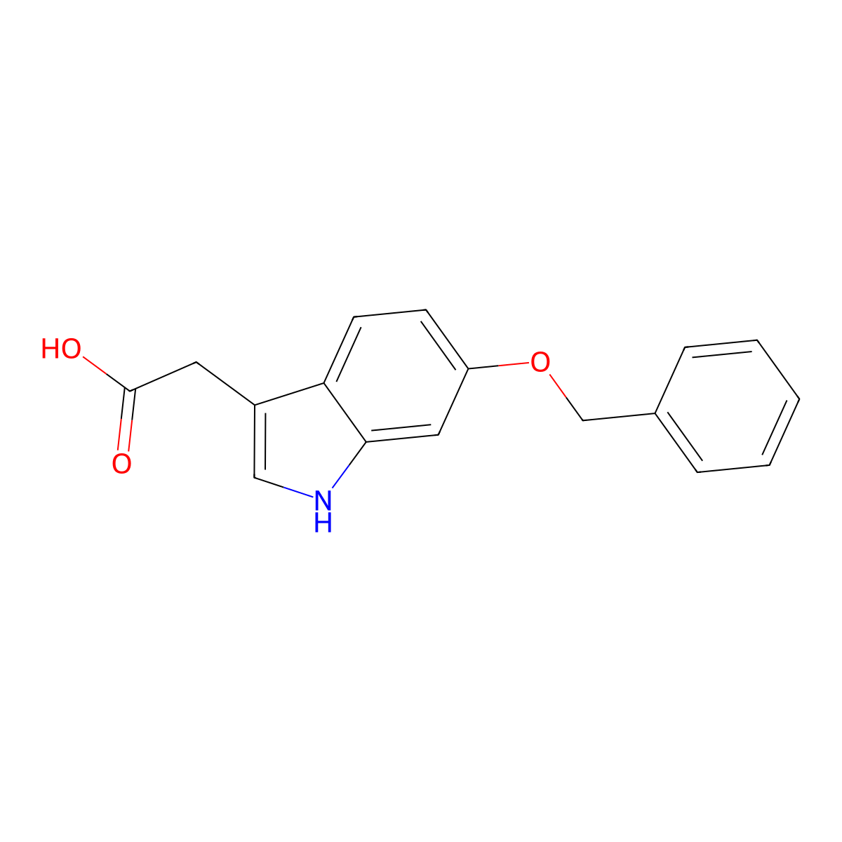 2-[6-(benzyloxy)-1H-indol-3-yl]acetic acid molecular structure, CAS 682802-82-0
