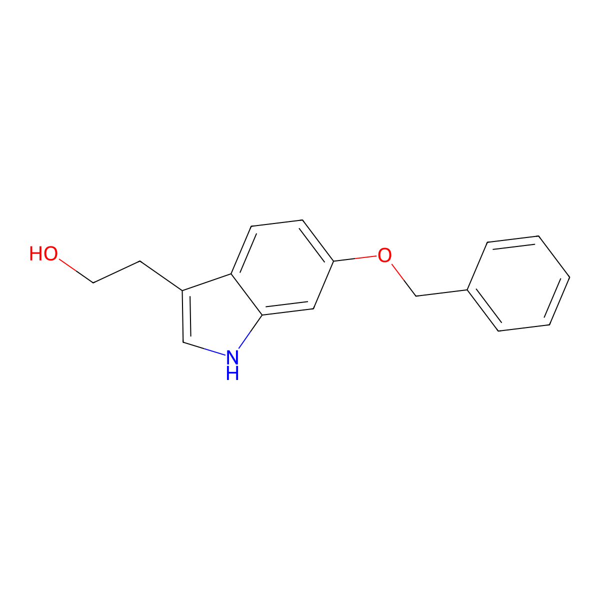 6-(Phenylmethoxy)-1H-indole-3-ethanol molecular structure, CAS 682802-83-1