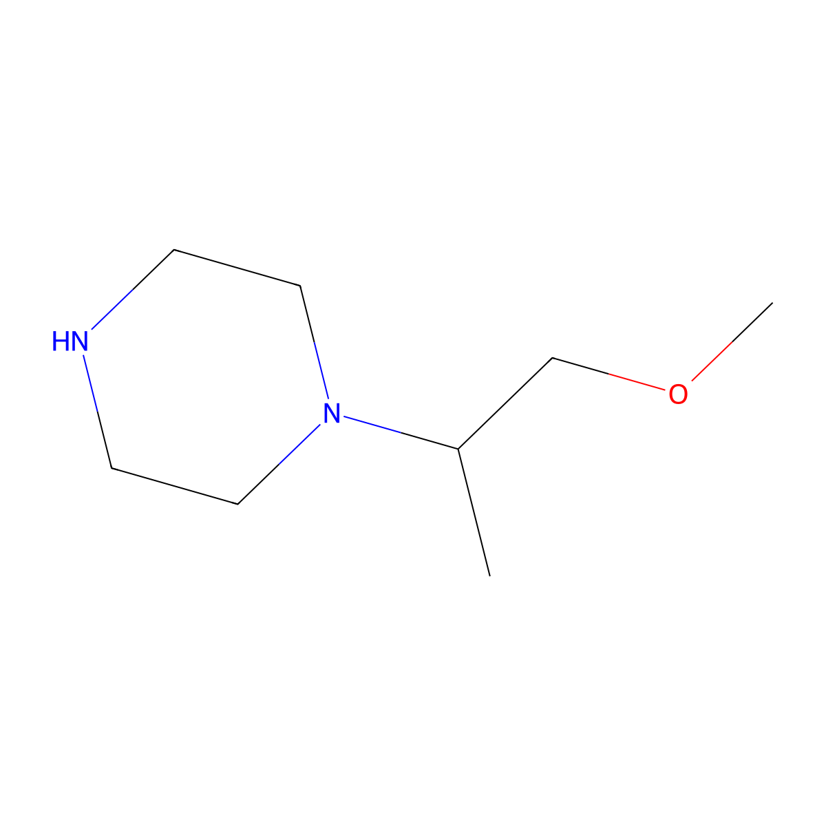 1-(1-Methoxypropan-2-yl)piperazine molecular structure, CAS 682802-89-7