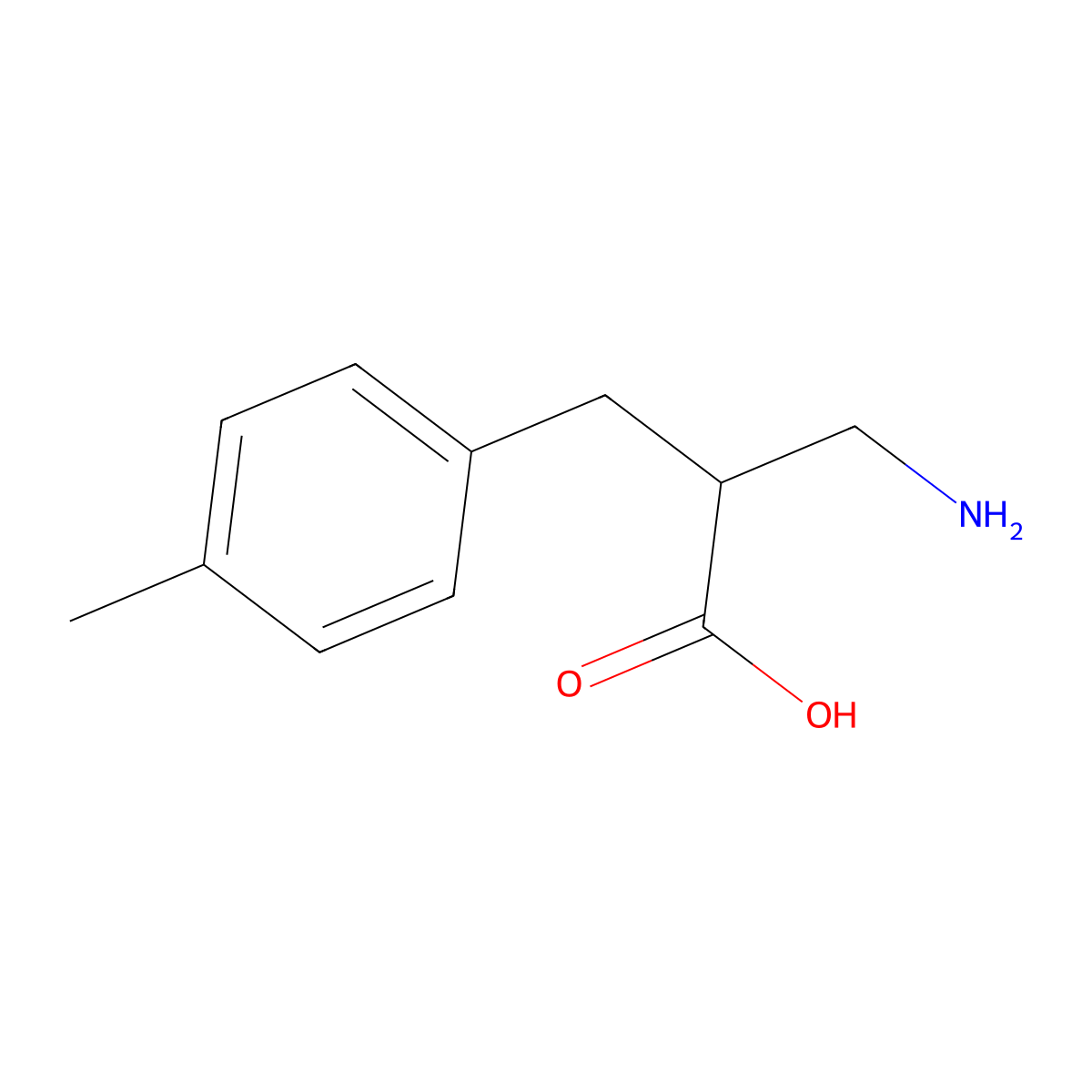 3-Amino-2-(4-methylbenzyl)propanoic acid molecular structure, CAS 682803-13-0