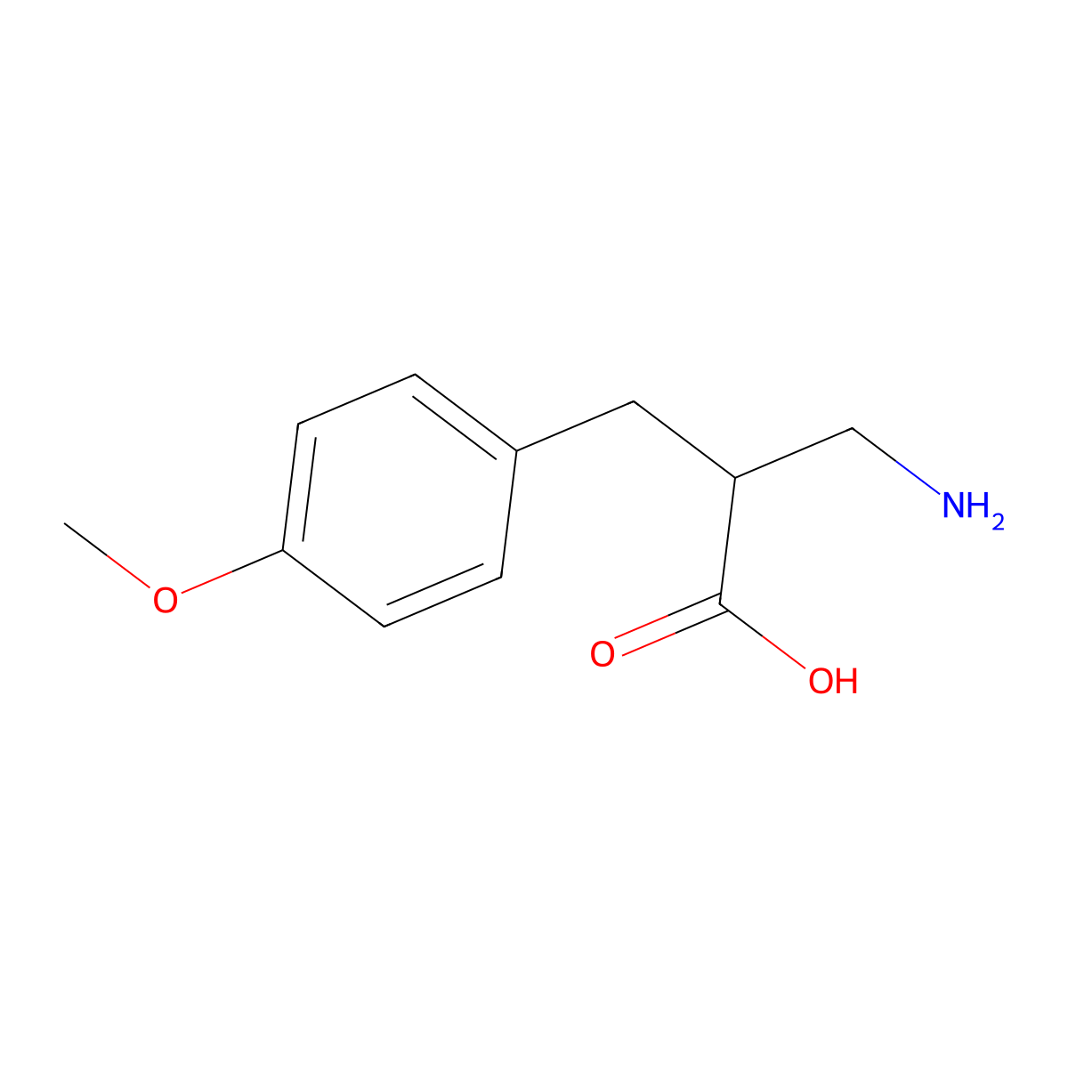 2-Aminomethyl-3-(4-methoxy-phenyl)-propionic acid molecular structure, CAS 682803-14-1