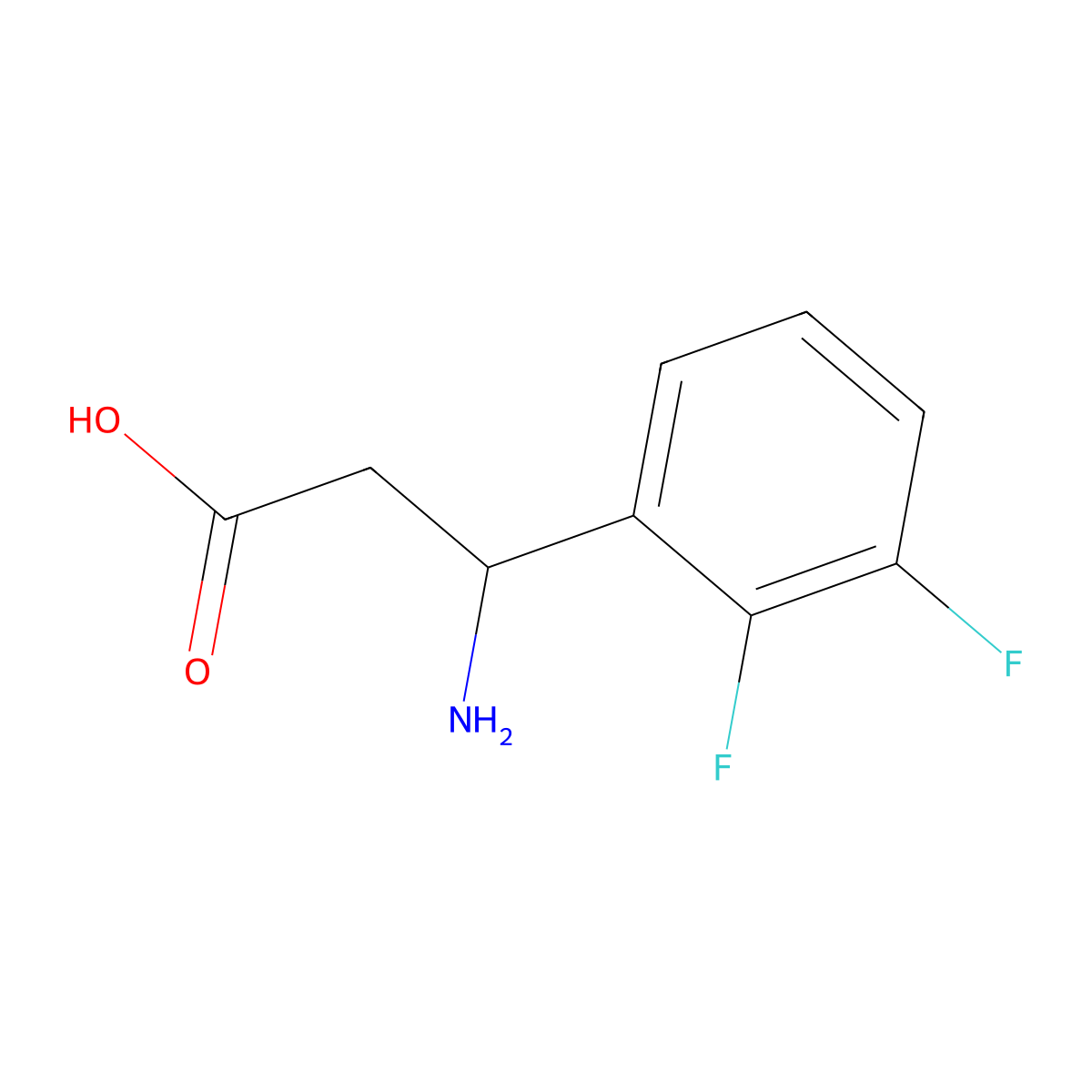 3-Amino-3-(2,3-difluorophenyl)propanoic acid molecular structure, CAS 682804-04-2