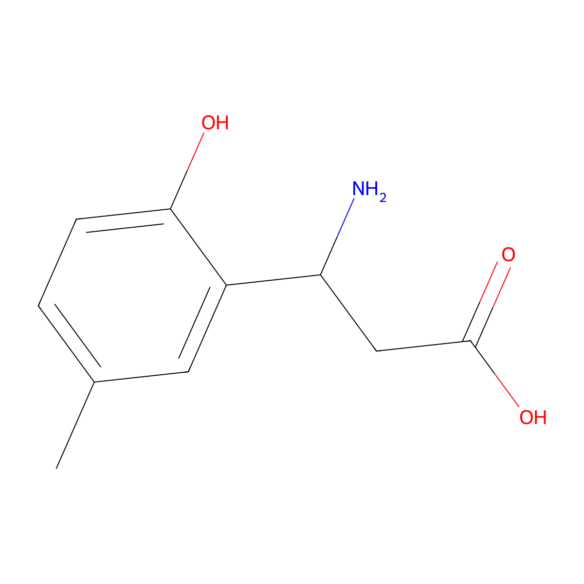 3-Amino-3-(2-hydroxy-5-methylphenyl)propanoic acid molecular structure, CAS 682804-15-5