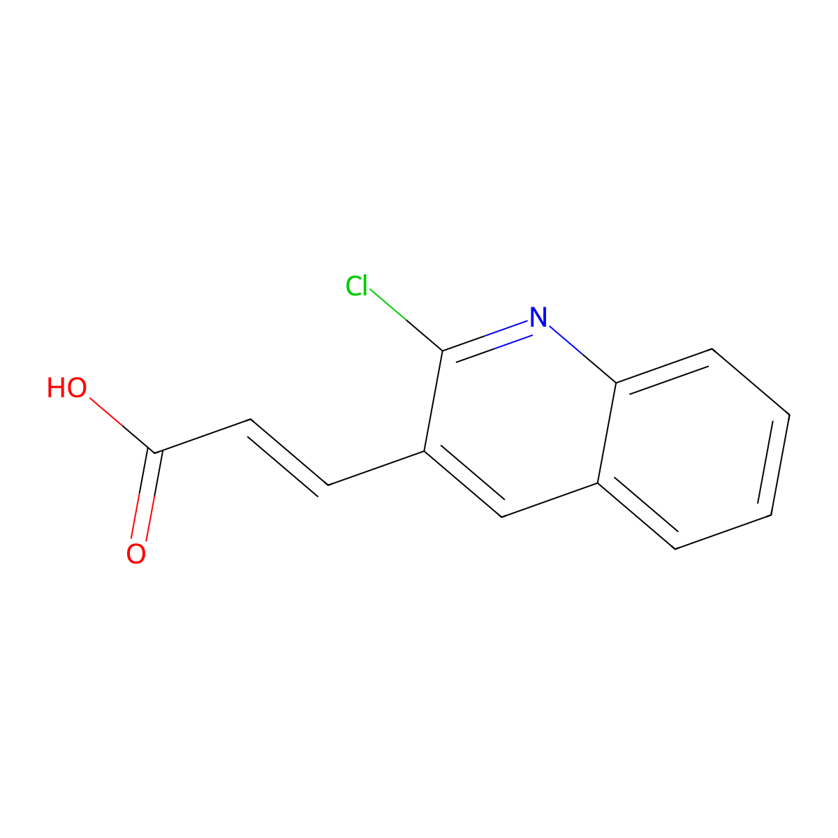 3-(2-Chloro-3-quinolyl)acrylic acid molecular structure, CAS 682805-24-9