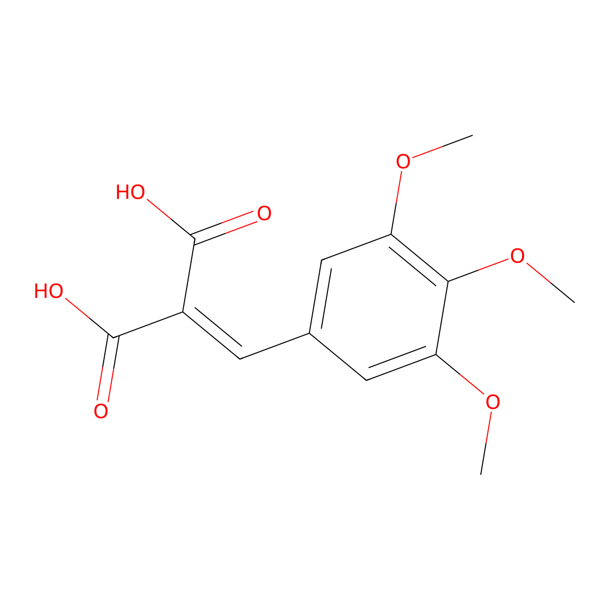 2-[(3,4,5-trimethoxyphenyl)methylidene]propanedioic Acid molecular structure, CAS 682805-47-6