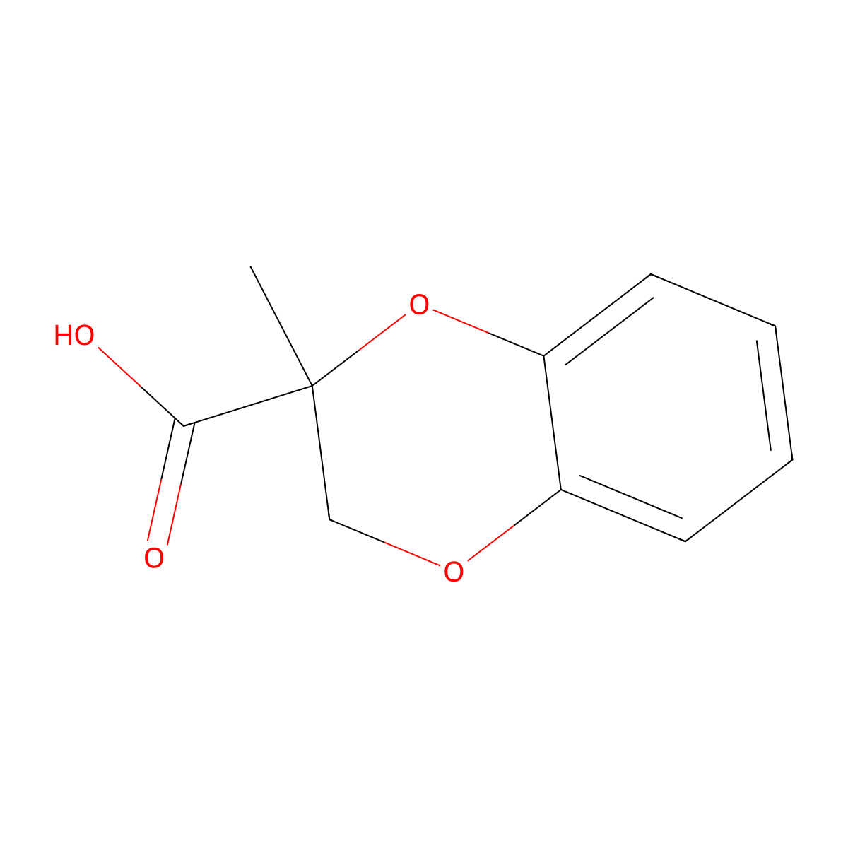 2-Methyl-2,3-dihydro-1,4-benzodioxine-2-carboxylic acid molecular structure, CAS 68281-27-6