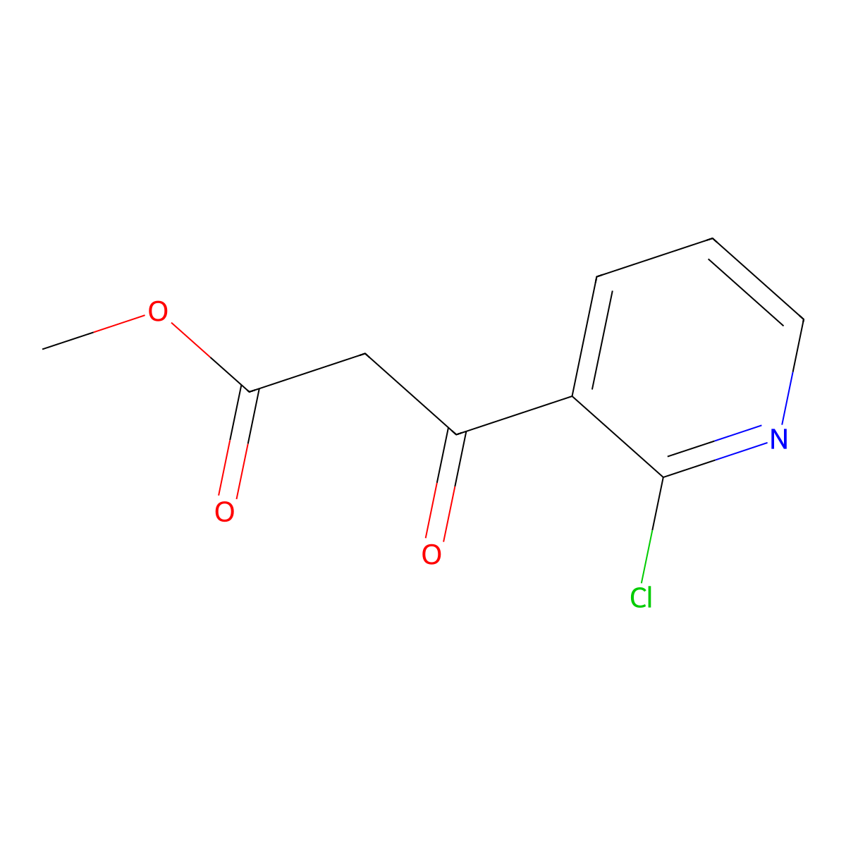 Methyl 3-(2-chloropyridin-3-yl)-3-oxopropanoate molecular structure, CAS 682811-11-6