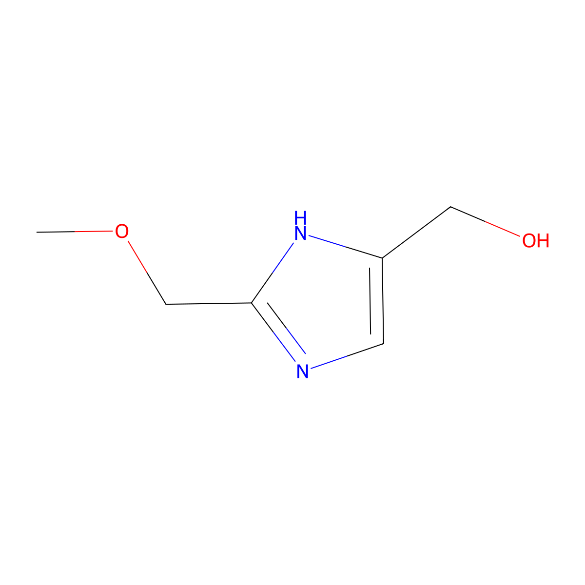 1H-Imidazole-5-methanol, 2-(methoxymethyl)- molecular structure, CAS 68282-43-9