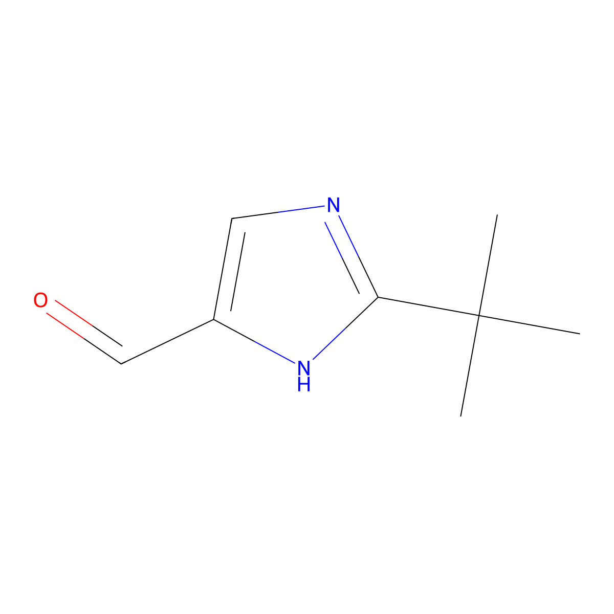 2-(tert-Butyl)-1H-imidazole-5-carbaldehyde molecular structure, CAS 68282-60-0