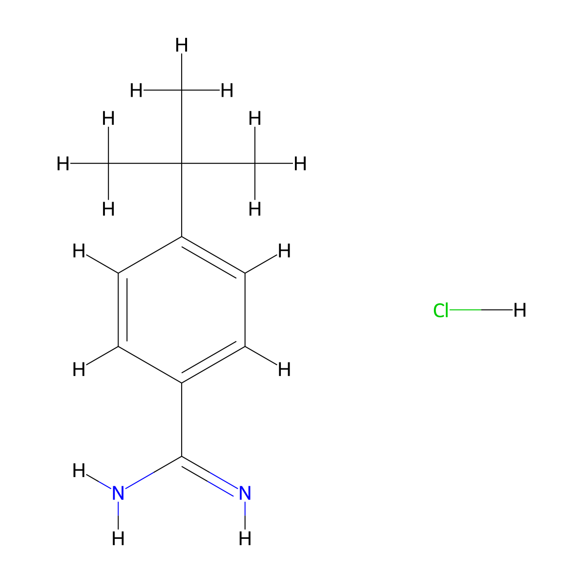 4-(tert-Butyl)benzimidamide hydrochloride molecular structure, CAS 68284-01-5
