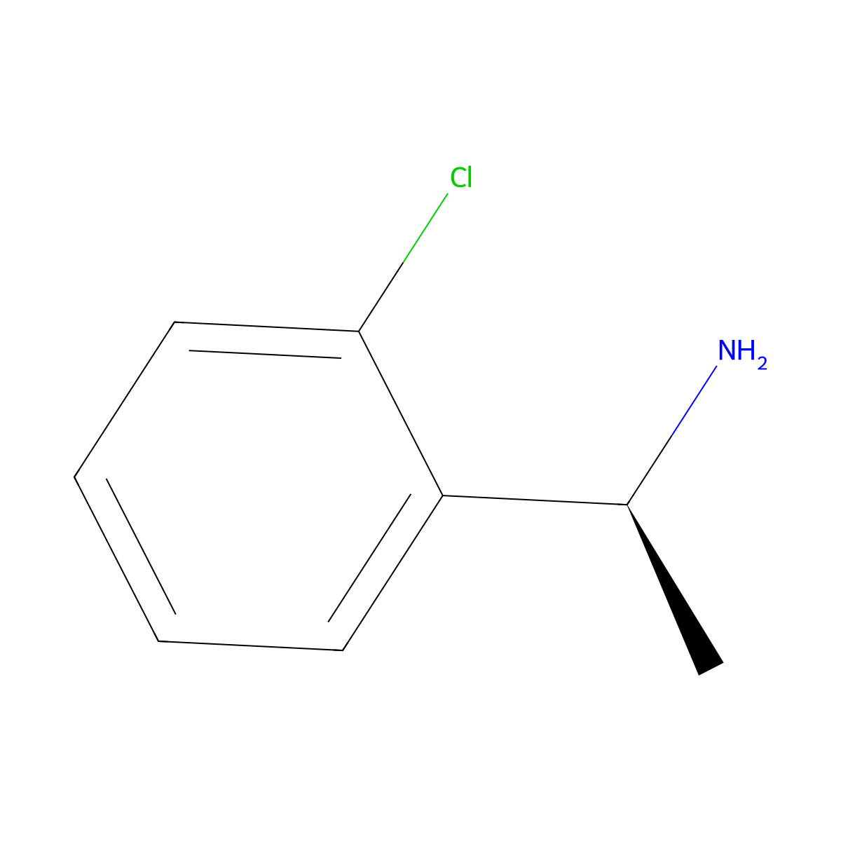 (alphaS)-2-Chloro-alpha-methylbenzenemethanamine molecular structure, CAS 68285-26-7